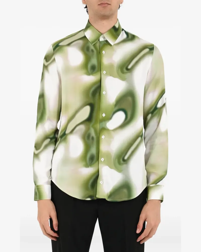 Patrizia Pepe Hemd mit abstraktem Print - Grün Grün