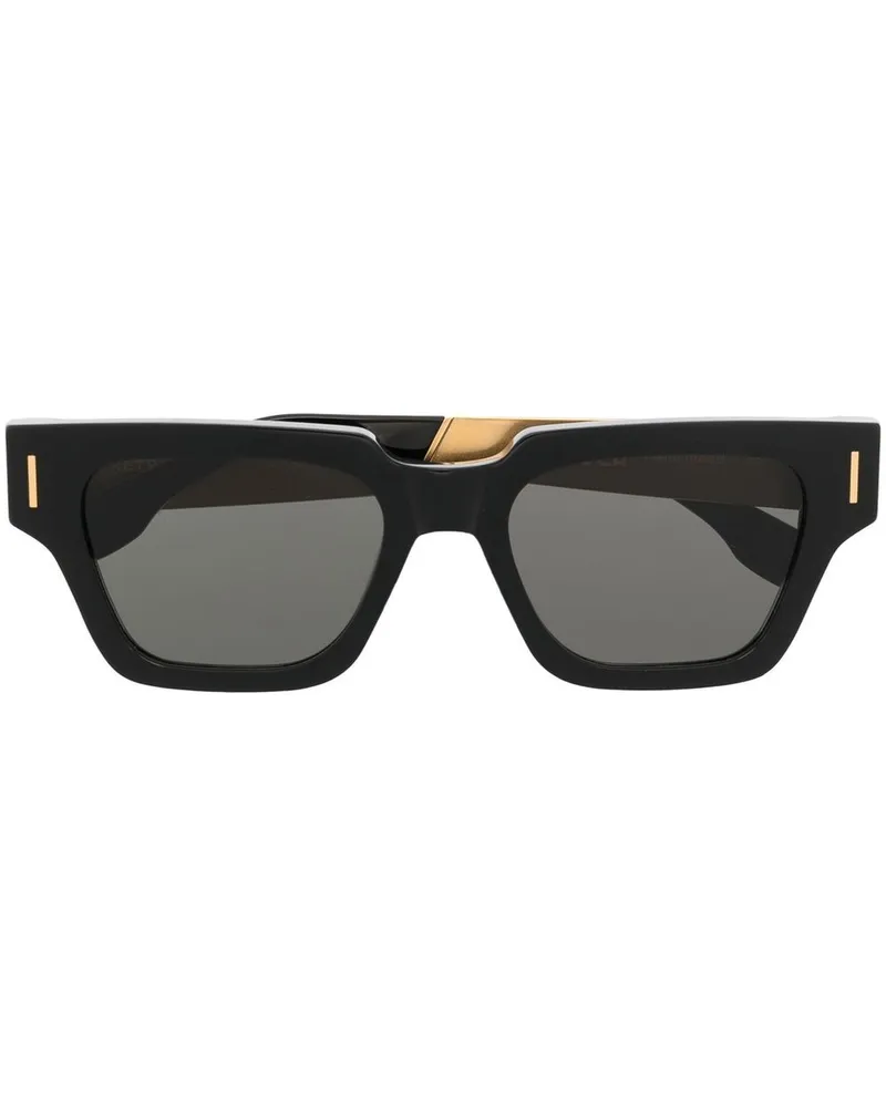 RETROSUPERFUTURE Eckige Francis Sonnenbrille - Schwarz Schwarz