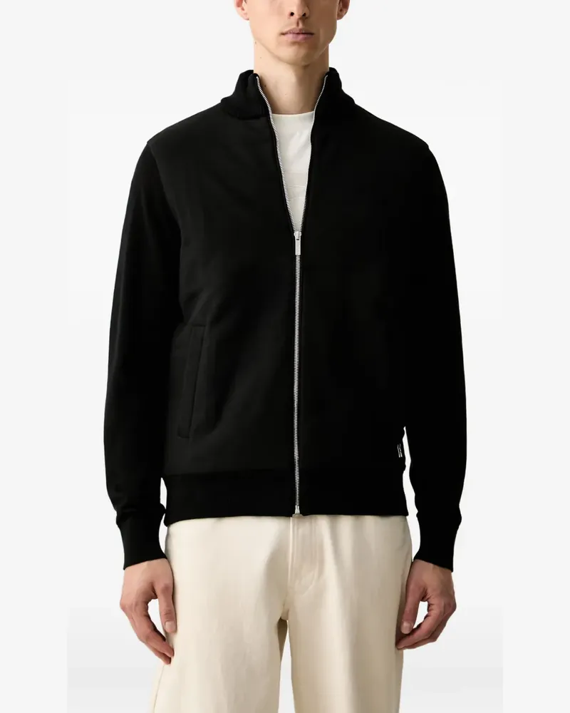 Karl Lagerfeld logo-plaque zip-up jacket - Schwarz Schwarz