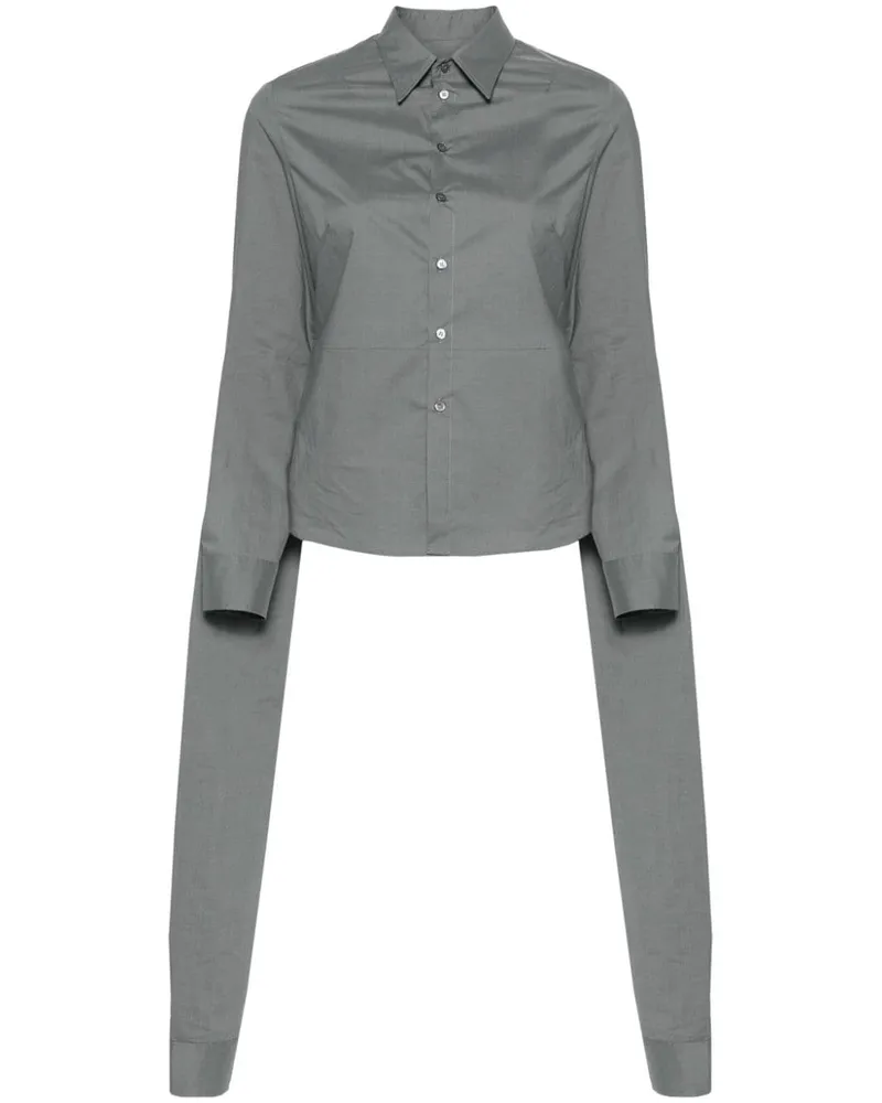 Maison Margiela double-sleeves cotton shirt Grau