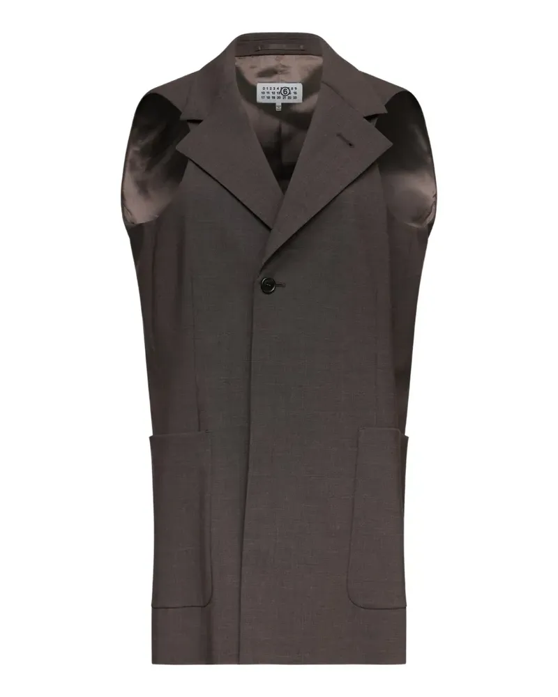 Maison Margiela sleeveless waistcoat - Braun Braun