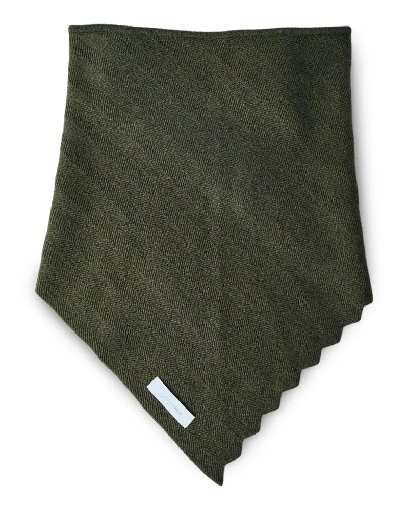 Jacquemus herringbone weave scarf - Grün Grün