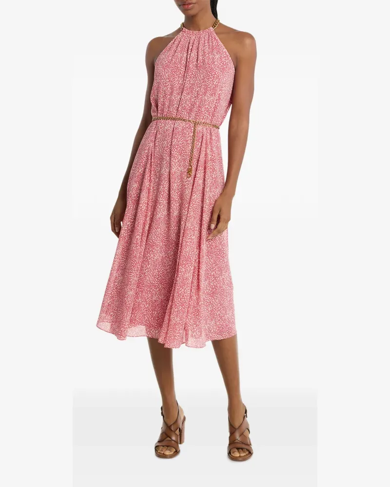 Michael Kors Neckholder-Midikleid mit Kettengürtel - Rosa Rosa