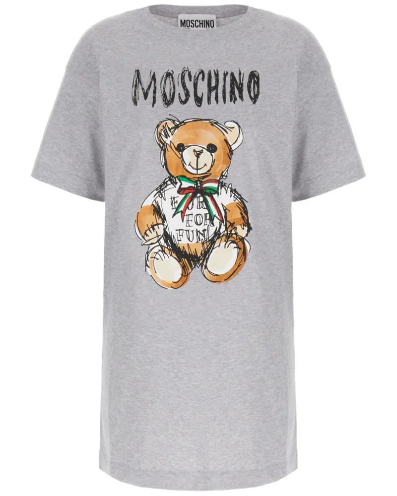 Moschino Kleid mit Teddy - Grau Grau