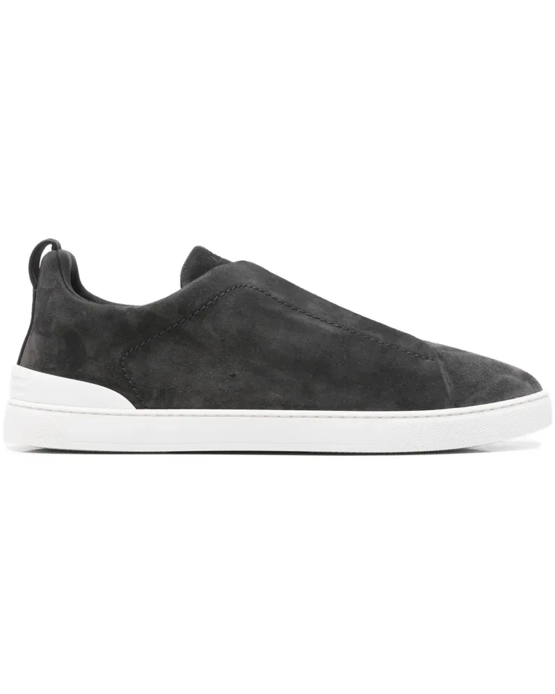Ermenegildo Zegna Triple Stitch slip-on sneakers - Grau Grau