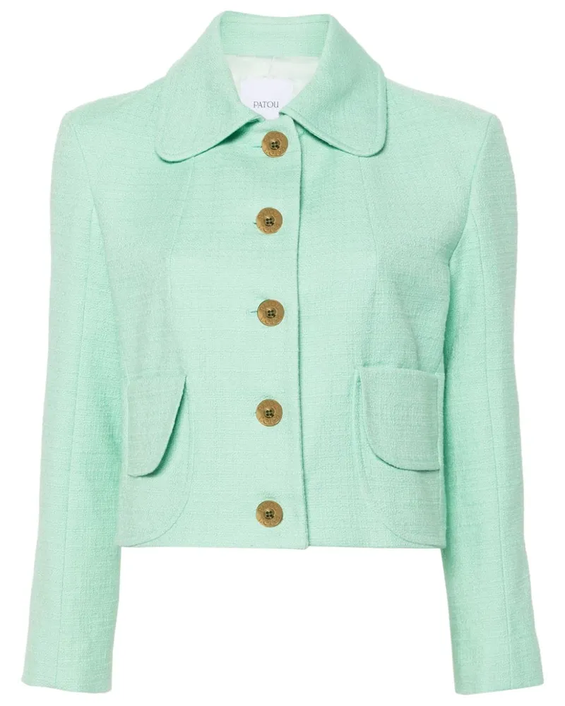 Patou Cropped-Jacke aus Tweed - Grün Grün