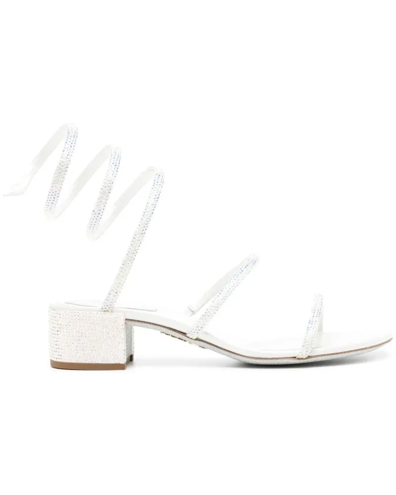René Caovilla Verzierte Cleo Sandalen - Weiß Weiß