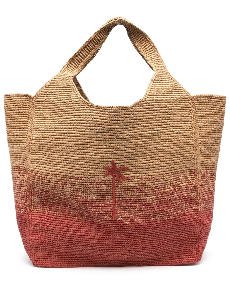 Manebí Maxi Tote Bag aus Raffiabast - Nude Nude