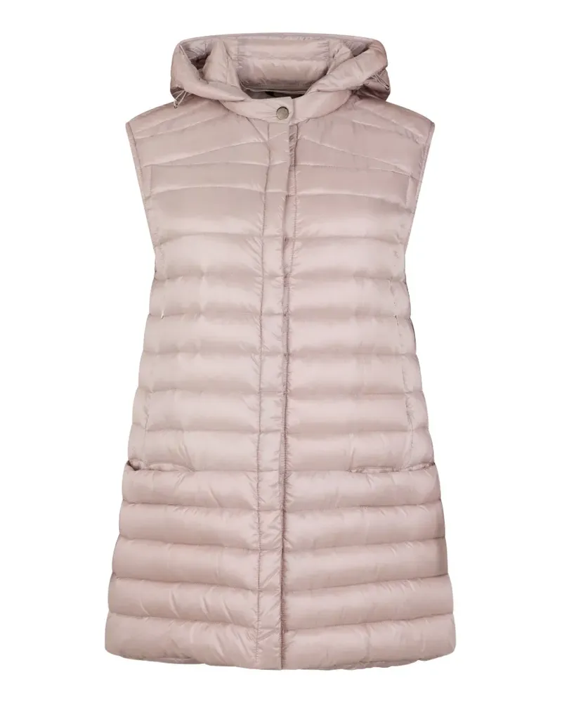 MOORER hooded waistcoat - Rosa Rosa