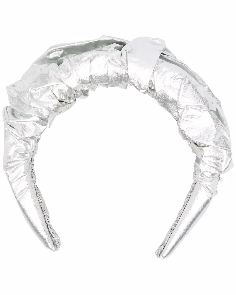 RED Valentino Gerafftes Haarband - Silber Silber