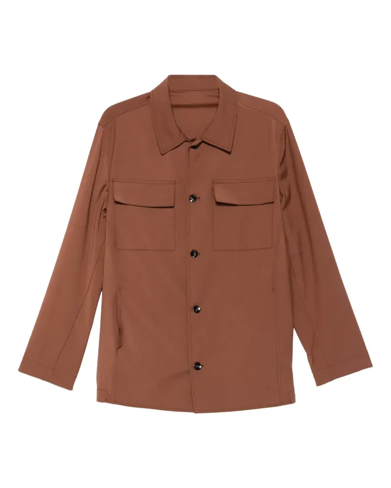 MICHAEL COAL James pocket button-fastening overshirt - Braun Braun