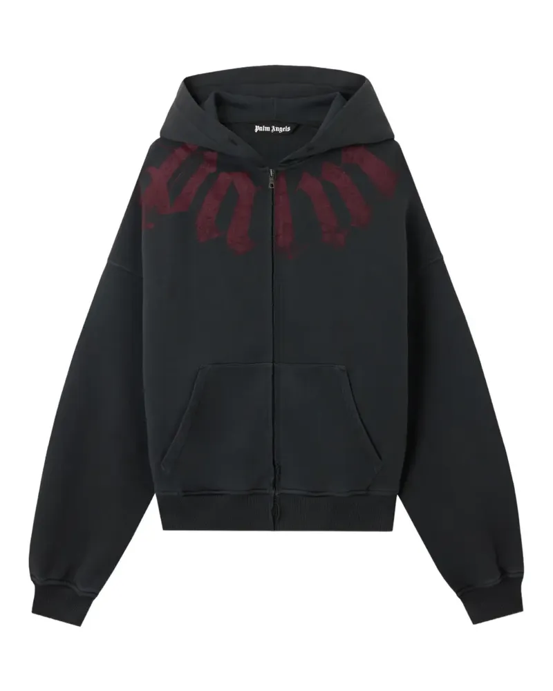 Palm Angels Langärmeliger Hoodie - Schwarz Schwarz