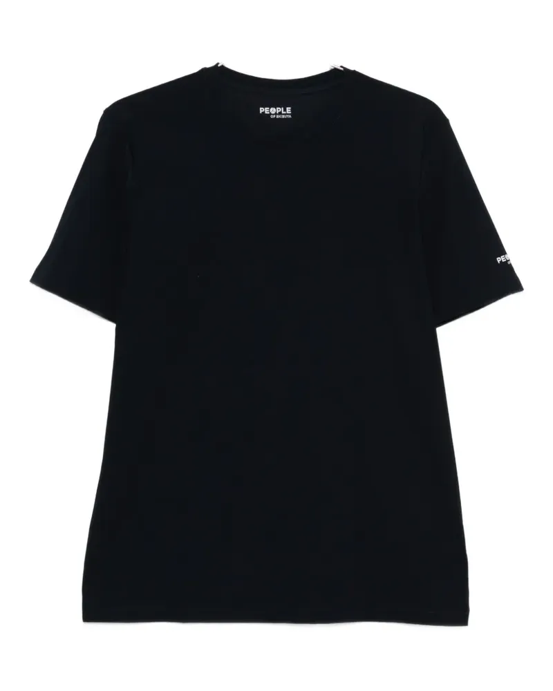 People of Shibuya logo-print T-shirt - Schwarz Schwarz