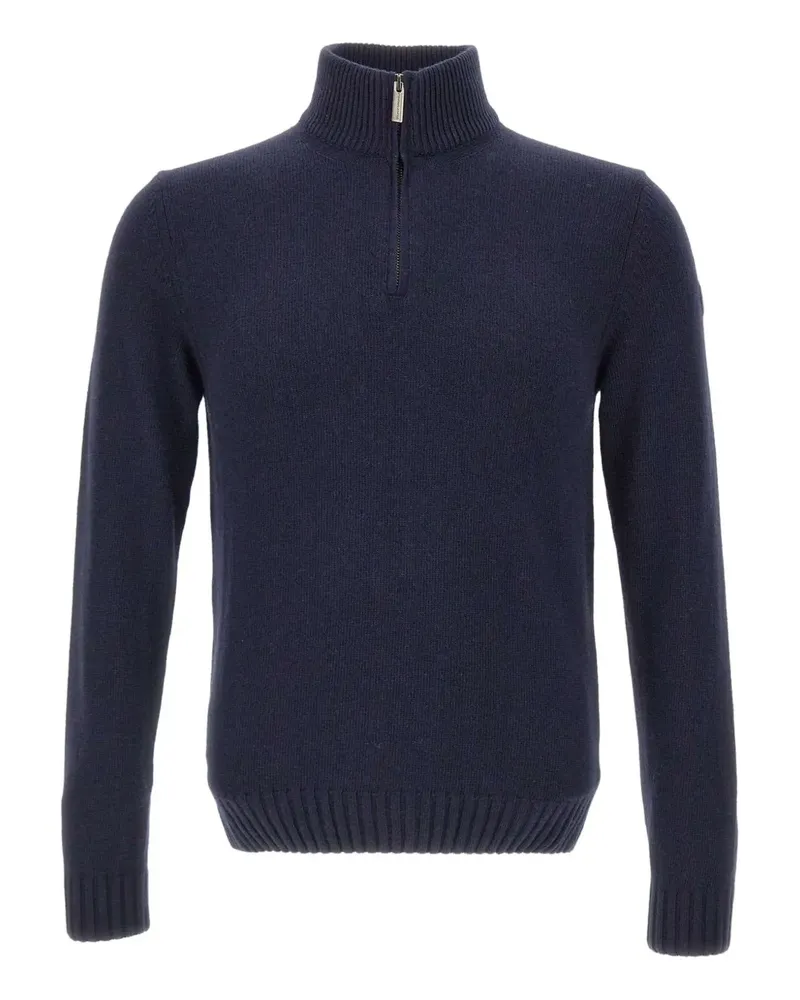 Colmar Gerippter Pullover mit Reißverschluss - Blau Blau
