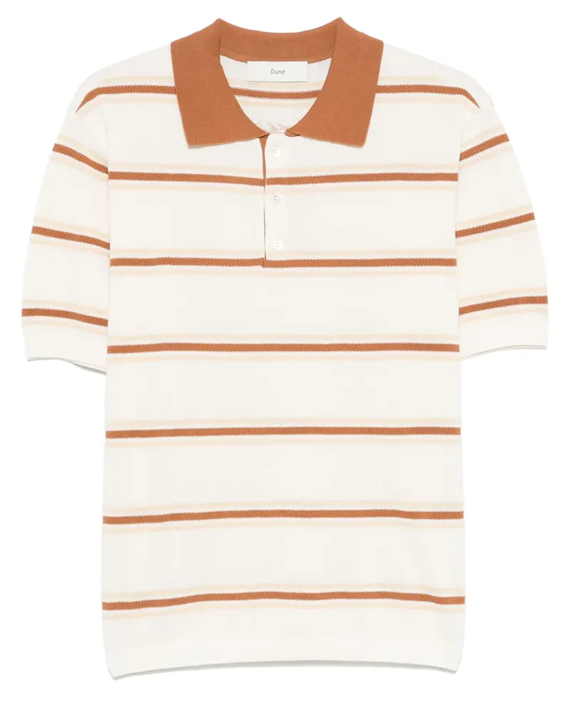 Dunst Gestreiftes Poloshirt - Nude Nude