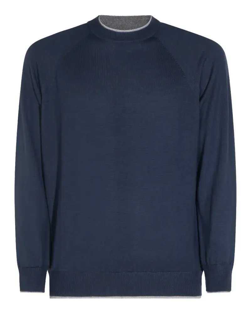 Eleventy raglan-sleeve wool sweater - Blau Blau