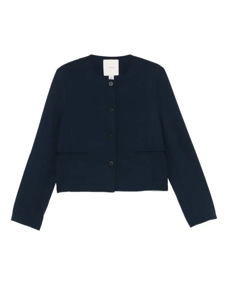 Calvin Klein Cropped-Jacke mit Knöpfen - Blau Blau