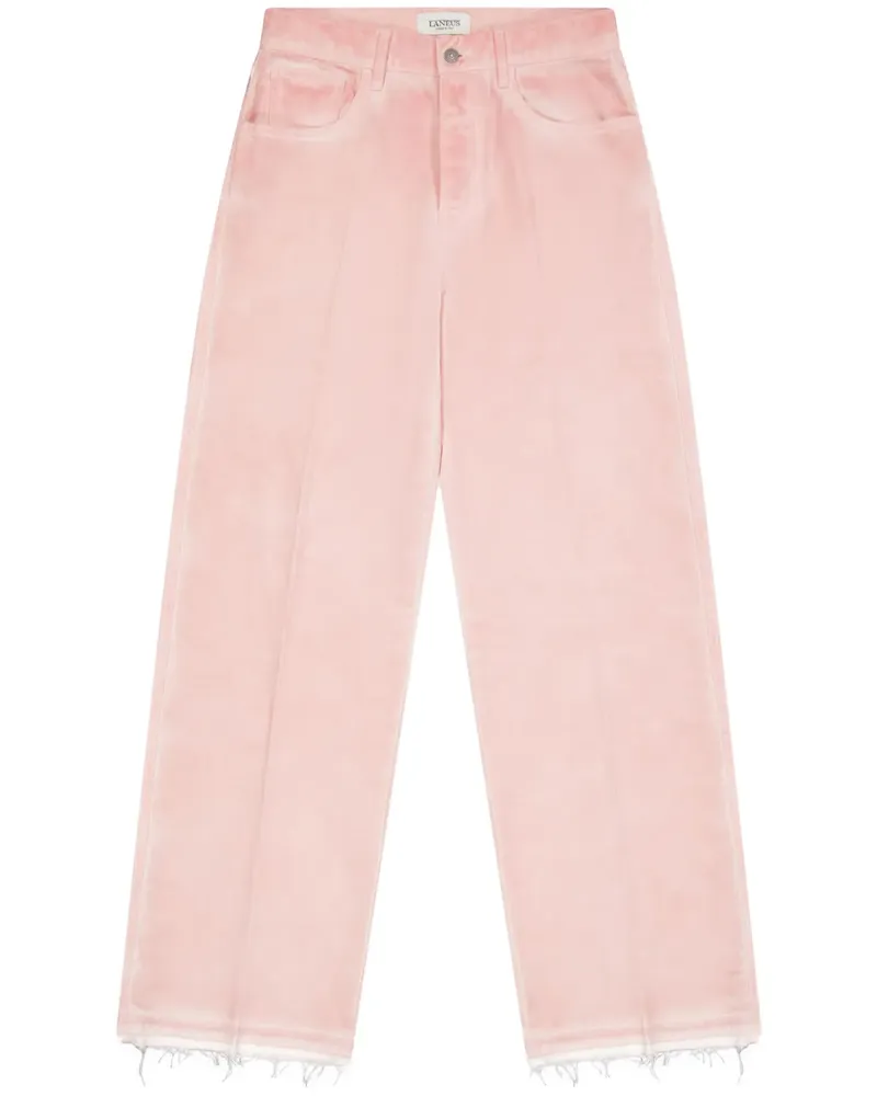 Laneus Ungesäumte Jeans - Rosa Rosa