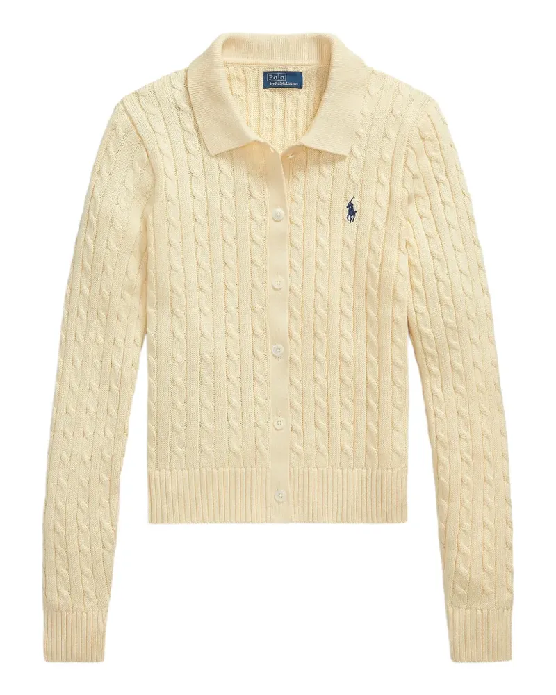 Ralph Lauren Cardigan mit Zopfmuster - Nude Nude