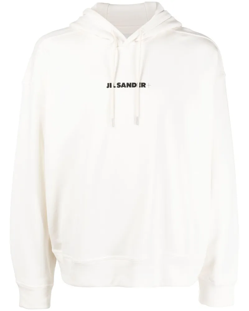Jil Sander Hoodie mit Logo-Print - Weiß Weiß