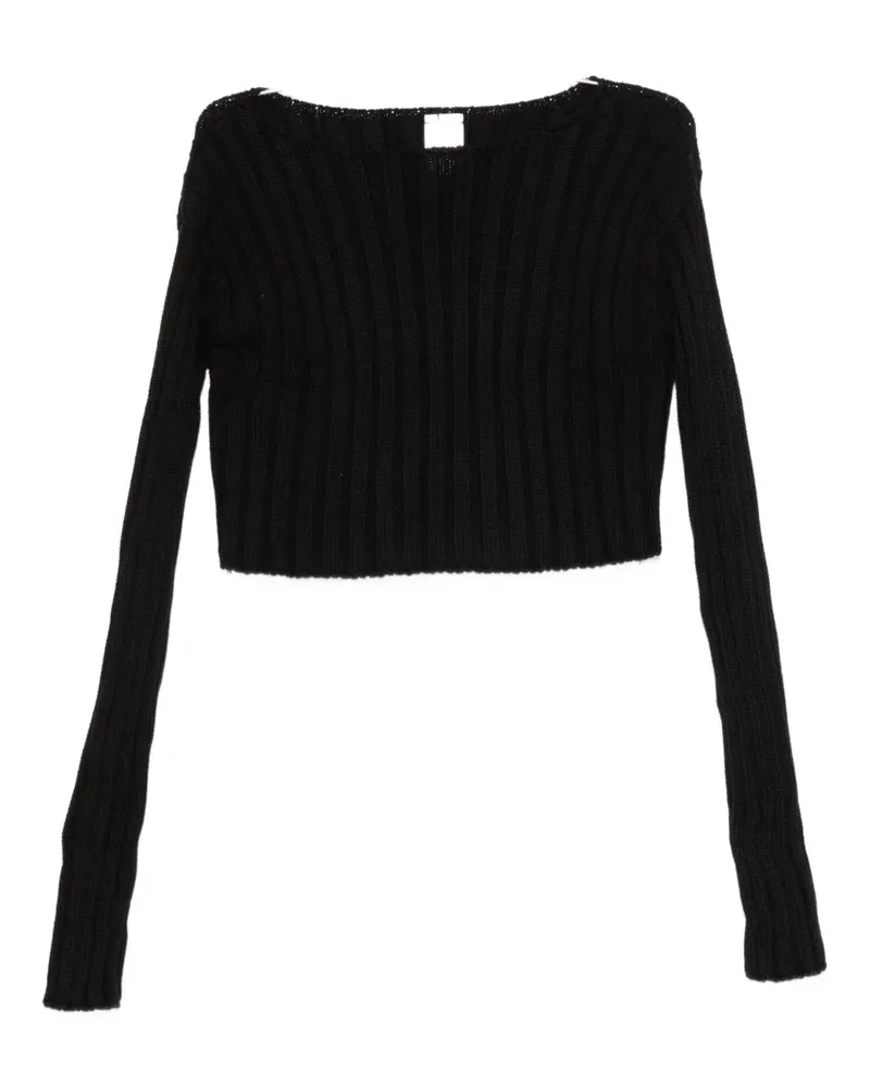 Baserange Macau ribbed sweater - Schwarz Schwarz