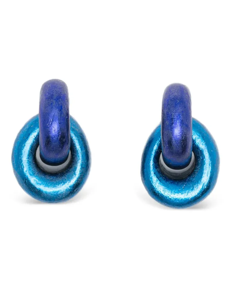 Monies interlocking hoop earrings - Blau Blau