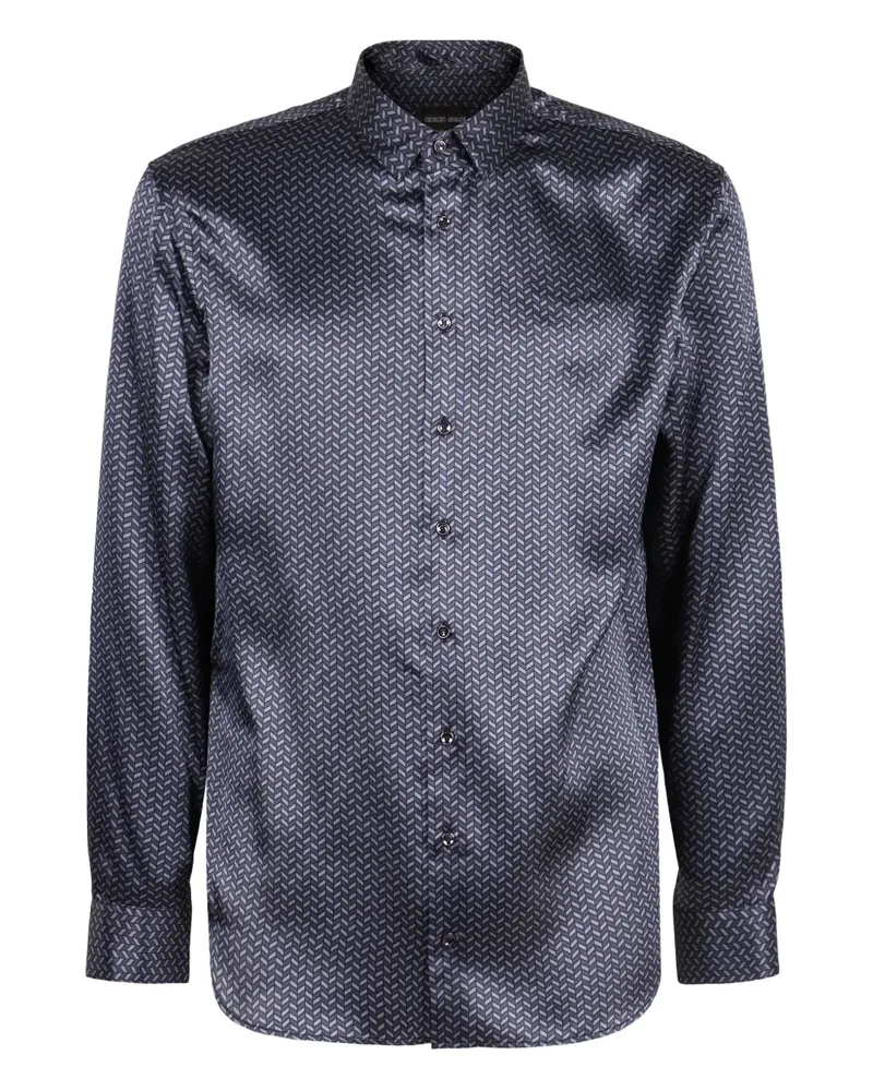 Giorgio Armani Hemd mit Print - Violett Violett
