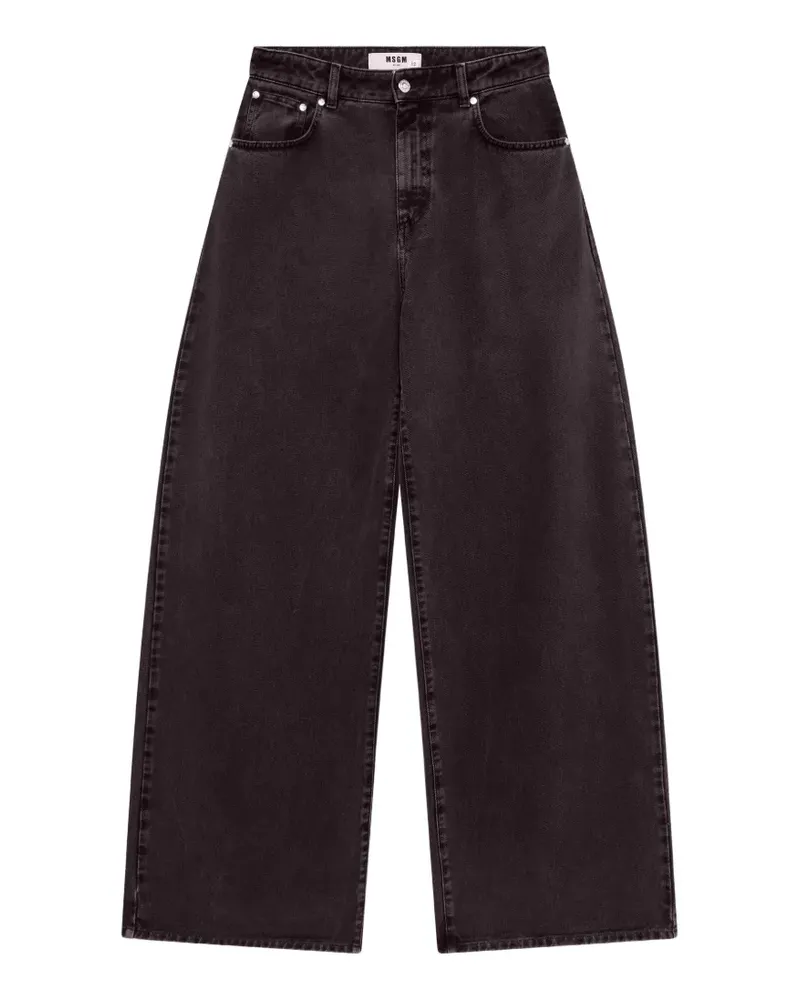 MSGM Jeans mit weitem Bein - Schwarz Schwarz