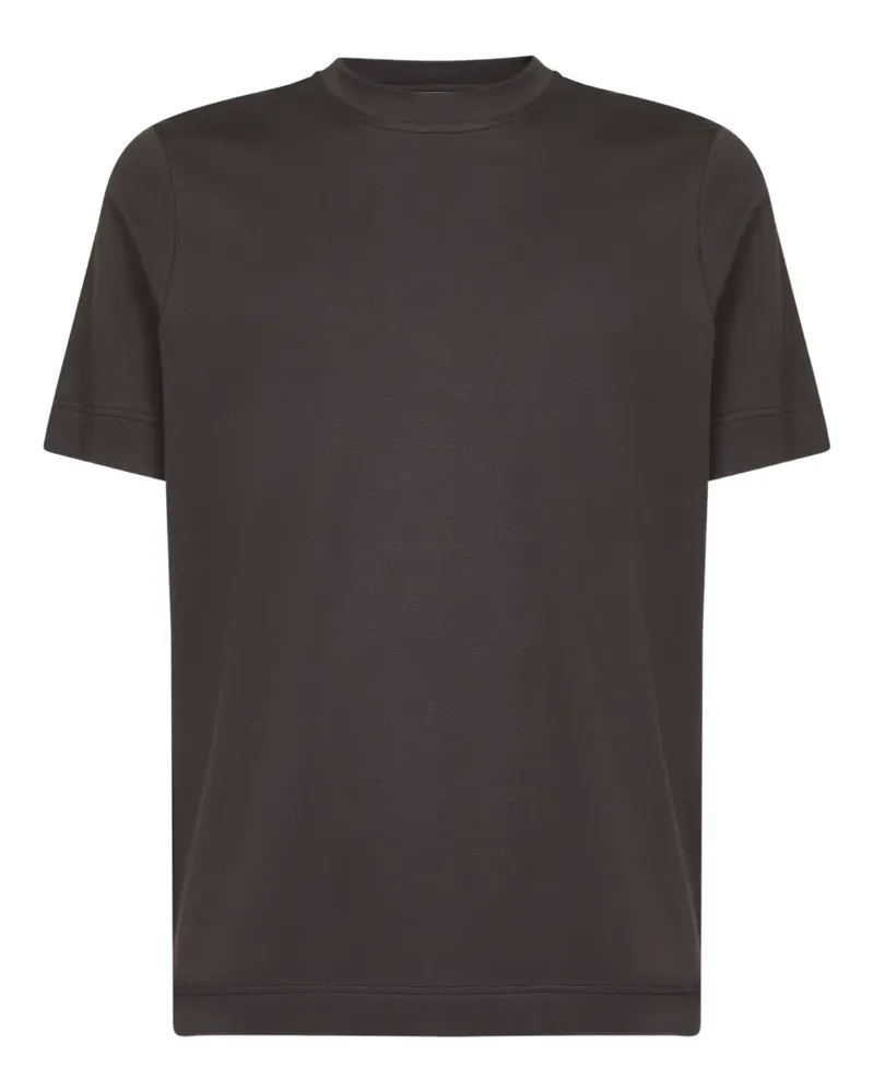 D4.0 T-Shirt mit Rundhalsausschnitt - Braun Braun