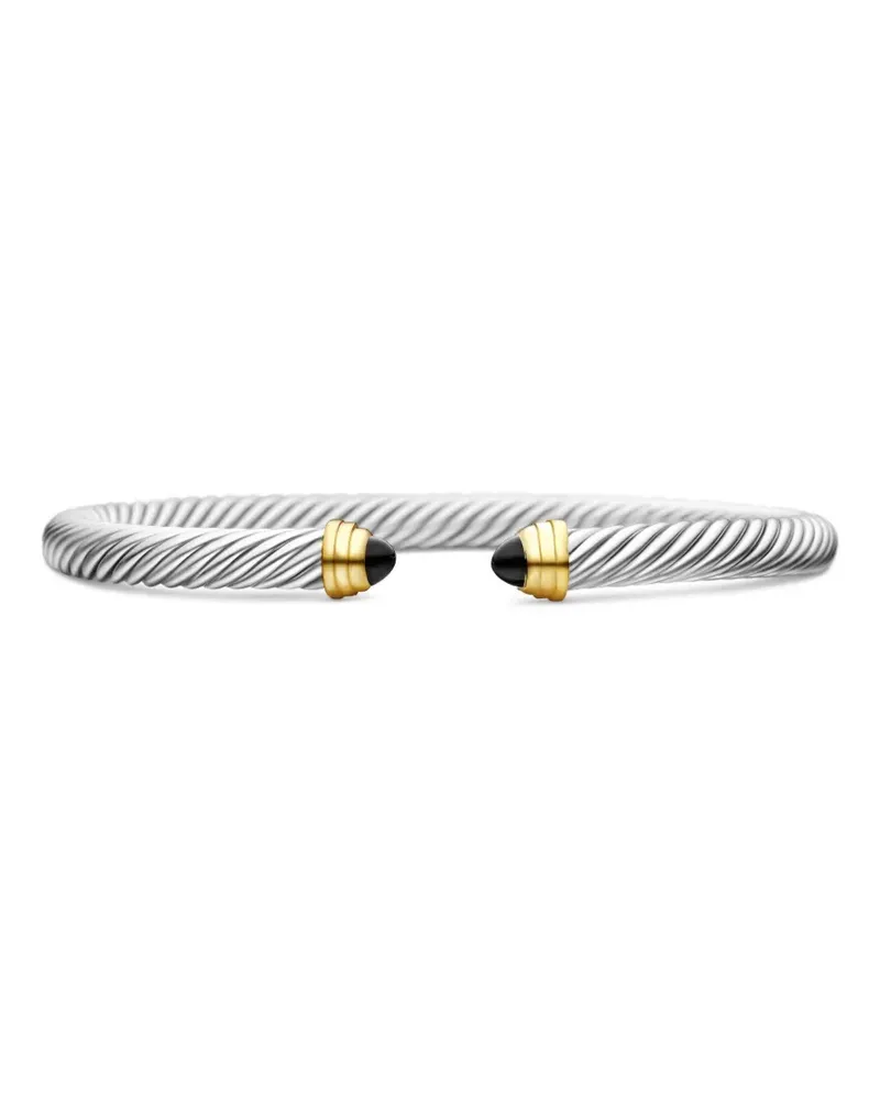 David Yurman 14kt Classic Cable Gelbgold- und Sterlingsilberarmband 5mm Silber