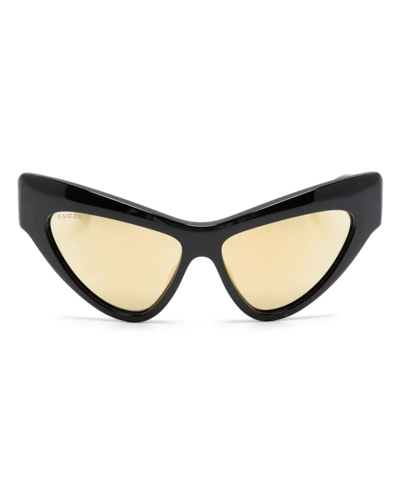 Gucci Dramatic Cat-Eye-Sonnenbrille - Schwarz Schwarz