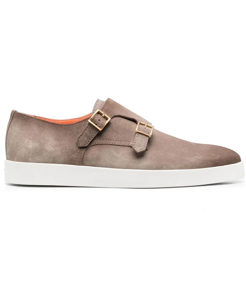 Santoni Bankable Monk-Schuhe aus Wildleder - Braun Braun