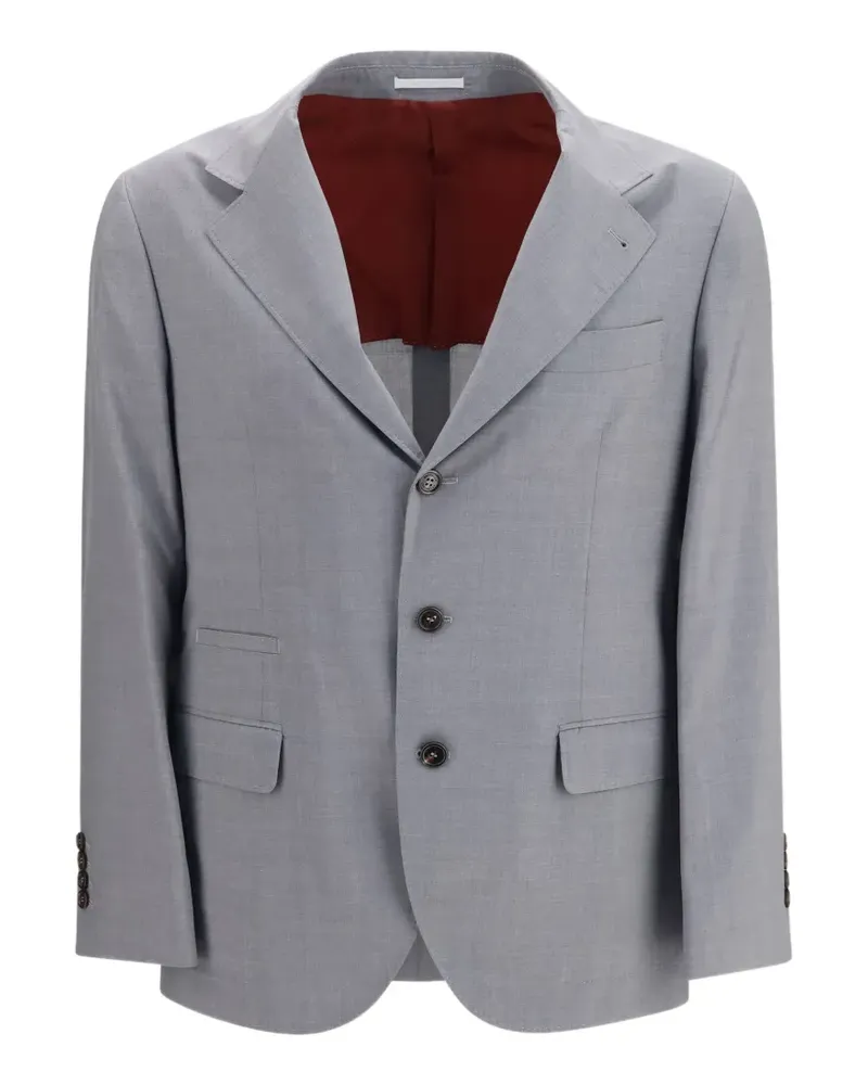 Brunello Cucinelli Sakko mit fallendem Revers - Grau Grau