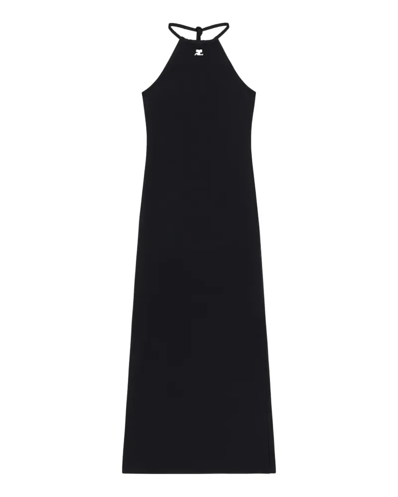 Courrèges Besticktes Neckholder-Midikleid - Schwarz Schwarz