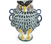 Owl Vase aus Porzellan - Schwarz