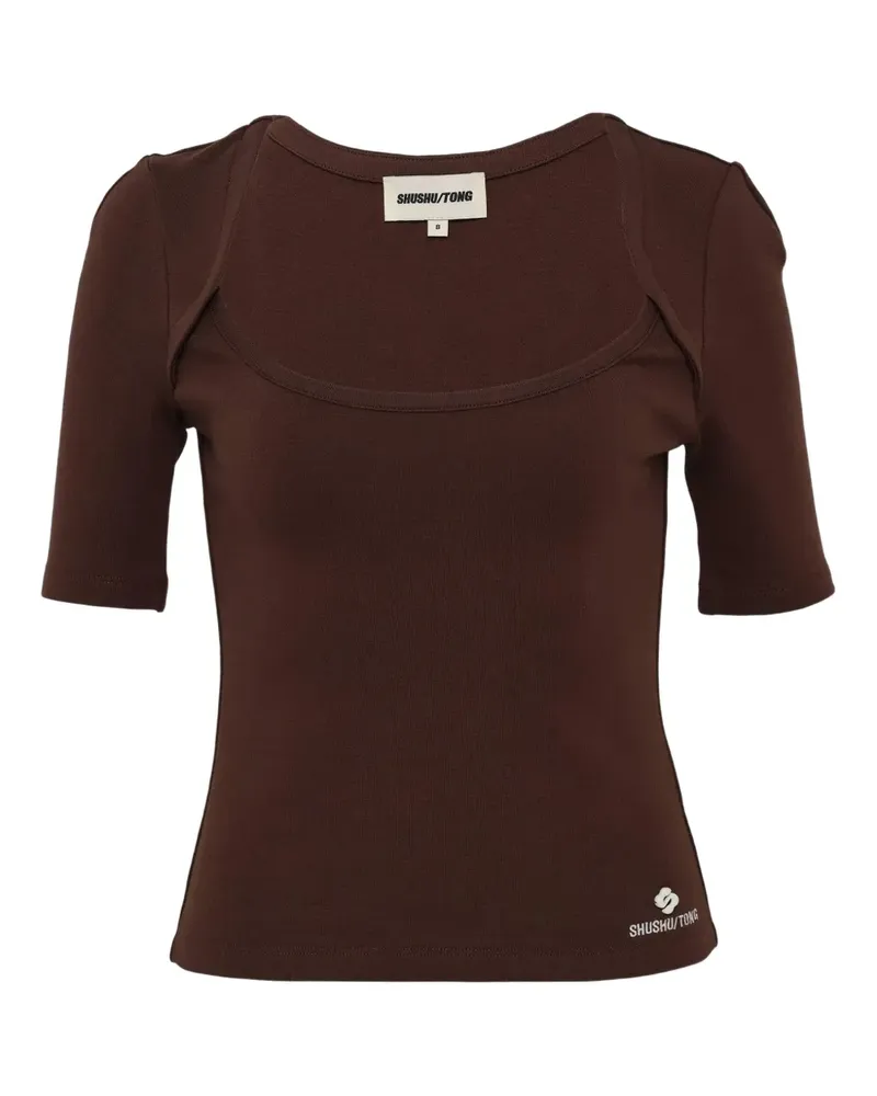 SHUSHU/TONG T-Shirt mit Raglanärmeln - Braun Braun