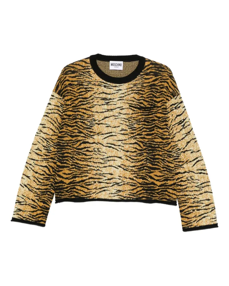 Moschino Pullover mit Tiger-Print - Gelb Gelb