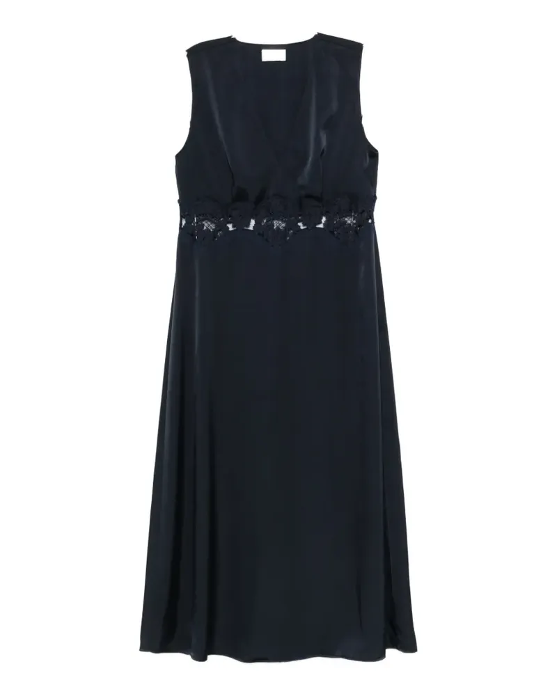 P.A.R.O.S.H. lace V-neck midi dress - Blau Blau