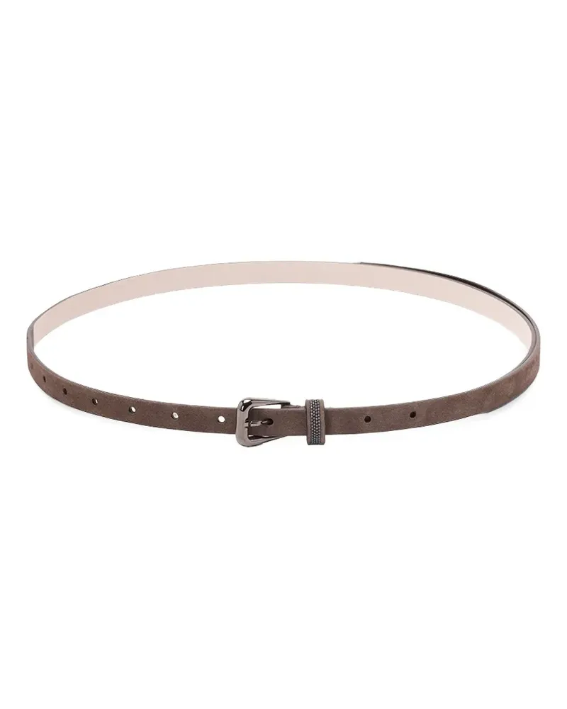 Brunello Cucinelli beaded leather belt - Braun Braun