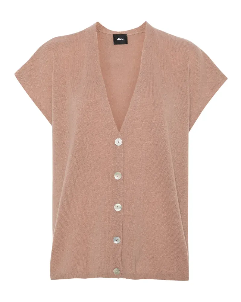 Dixie V-neck button-up cardigan - Nude Nude