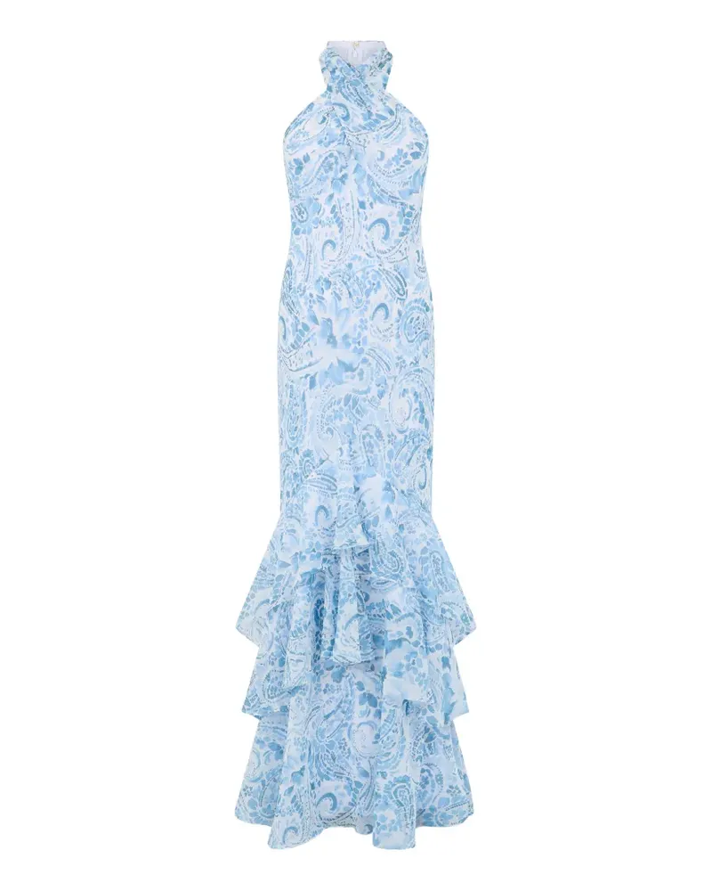 Ralph Lauren paisley-print ruffled maxi dress - Weiß Weiß