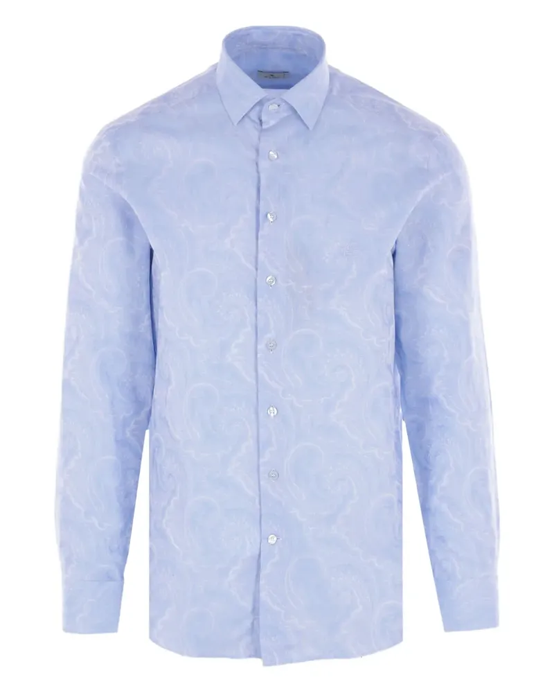 Etro Jacquard-Hemd mit Paisleymuster - Blau Blau