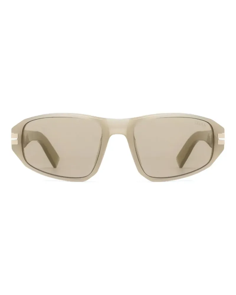 Ermenegildo Zegna Sonnenbrille mit ovalem Gestell - Nude Nude