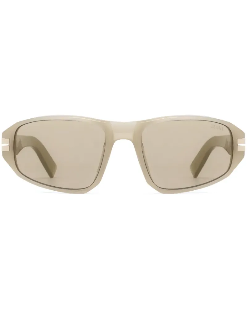 Ermenegildo Zegna Sonnenbrille mit ovalem Gestell - Nude Nude