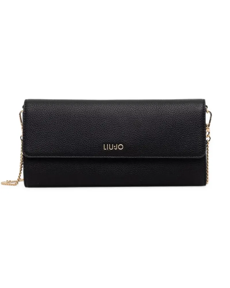 Liu Jo logo-plaque chain-strap clutch bag - Schwarz Schwarz