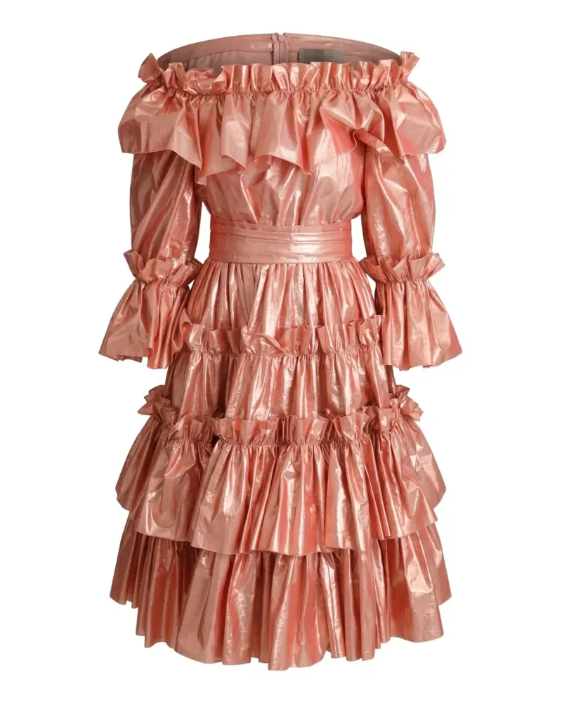 Dolce & Gabbana Gestuftes Minikleid mit Rüschen - Rosa Rosa