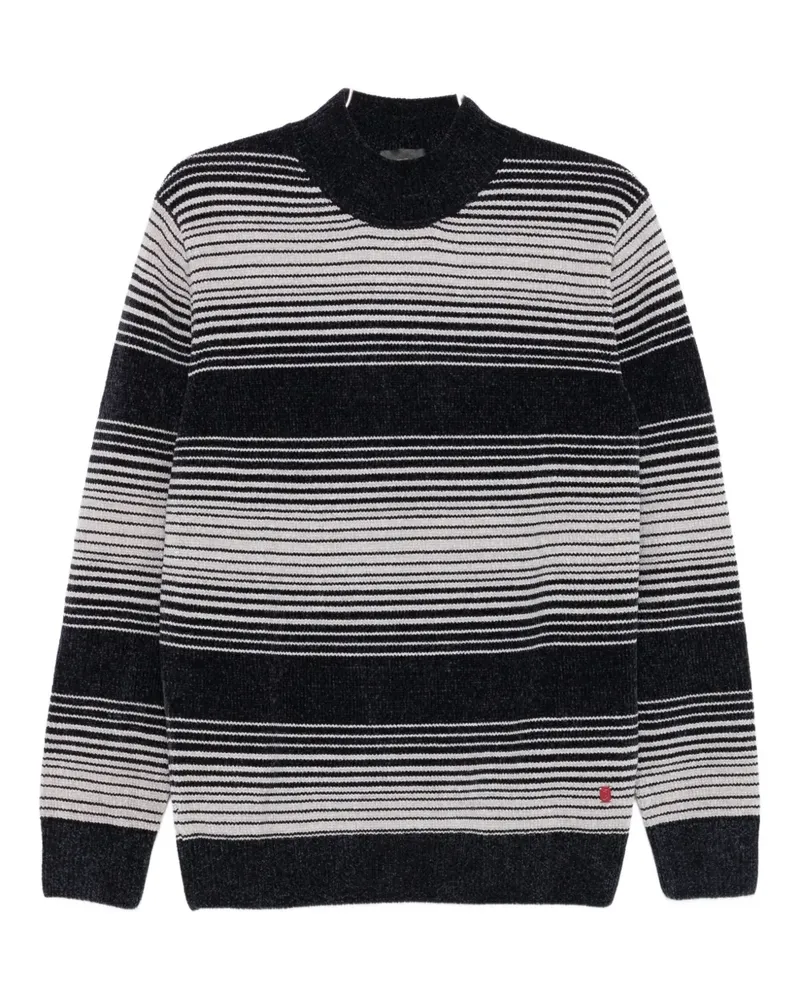 Liu Jo striped mock-neck sweater - Schwarz Schwarz