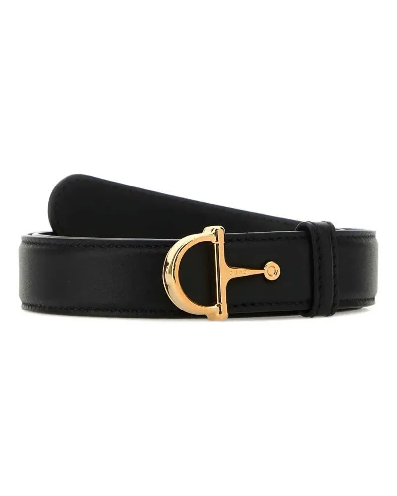 Gucci Gürtel mit Horsebit-Detail - Schwarz Schwarz