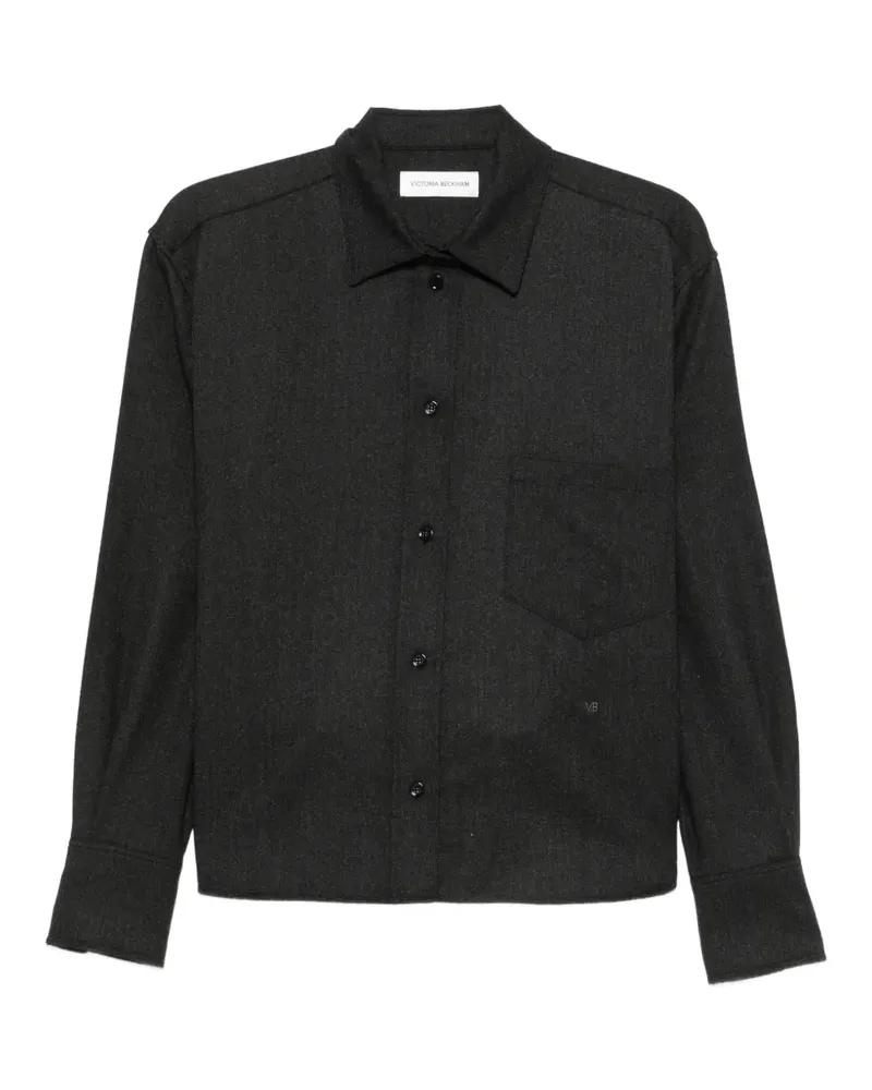 Victoria Beckham Hemd mit Logo - Grau Grau