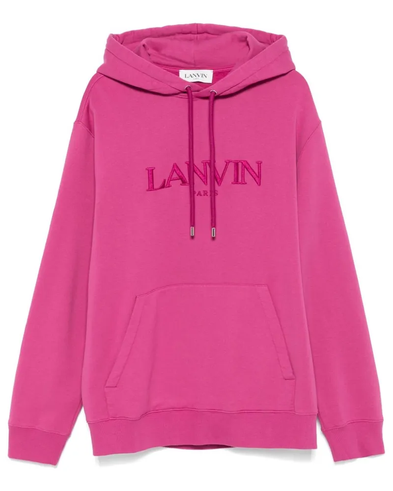 Lanvin Hoodie mit Logo-Stickerei Rosa